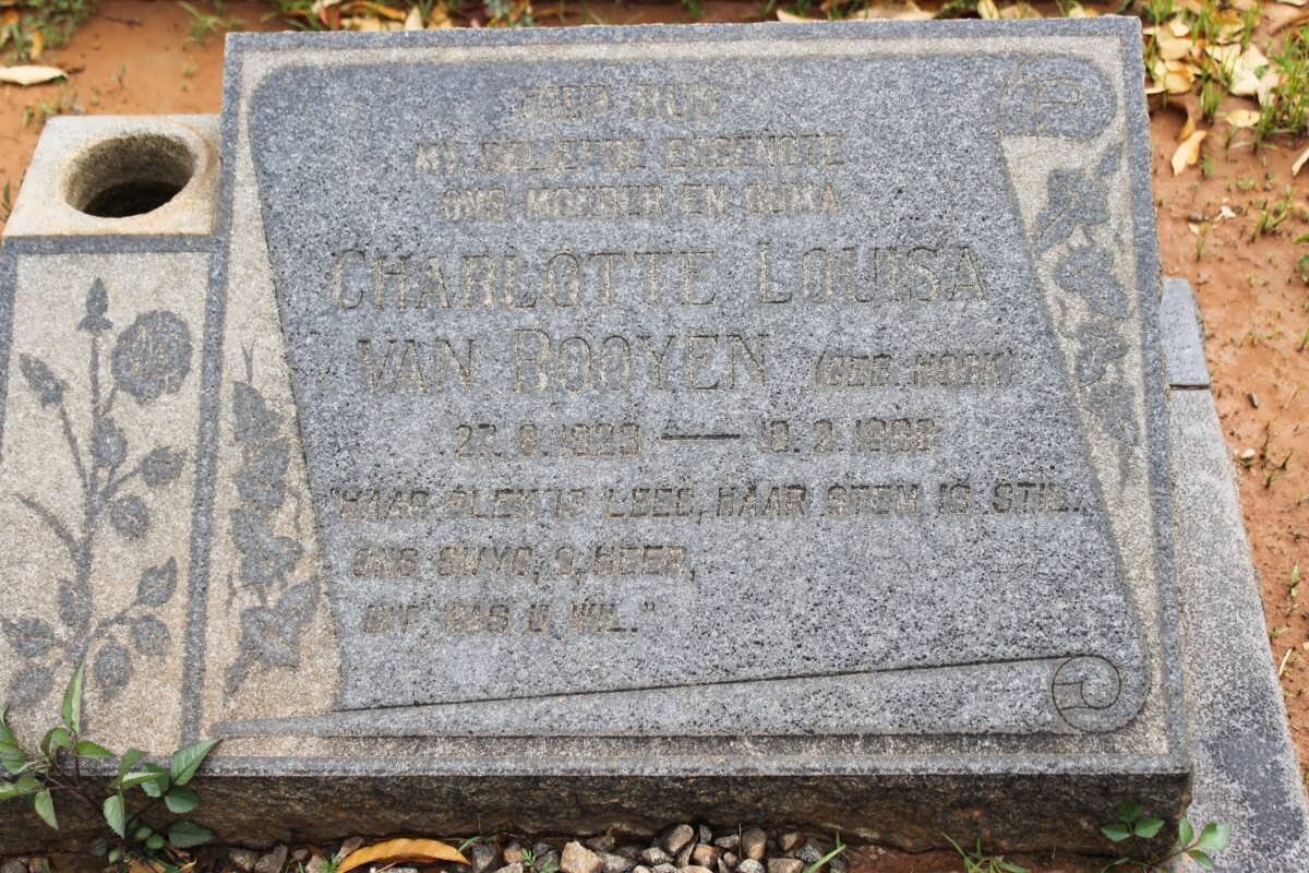 ROOYEN Charlotte Louisa, van 1923-1968