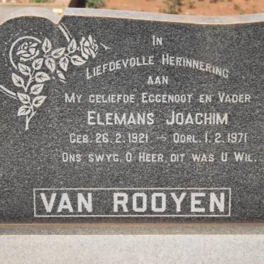 ROOYEN Elemans Joachim, van 1921-1971