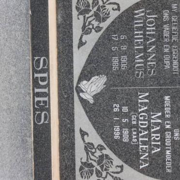SPIES Johannes Wilhelmus 1906-1985 &amp; Maria Magdalena LAAS 1908-1996