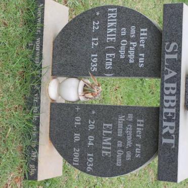 SLABBERT Frikkie 1935- &amp; Elmie 1936-2001