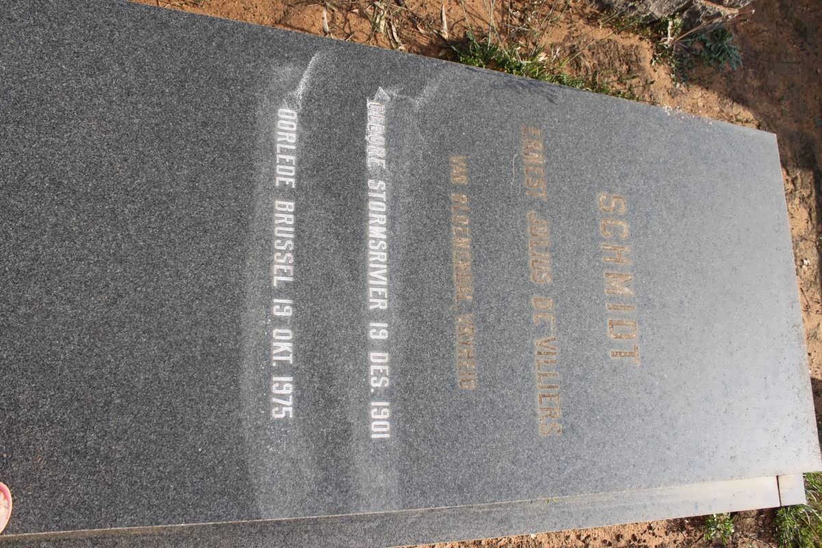 SCHMIDT Ernest Julius De Villiers 1901-1975