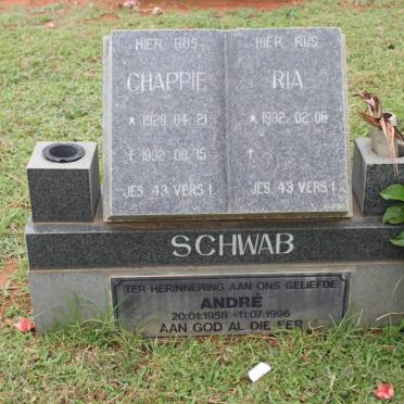 SCHWAB Chappie 1928-1992 &amp; Ria 1932- 