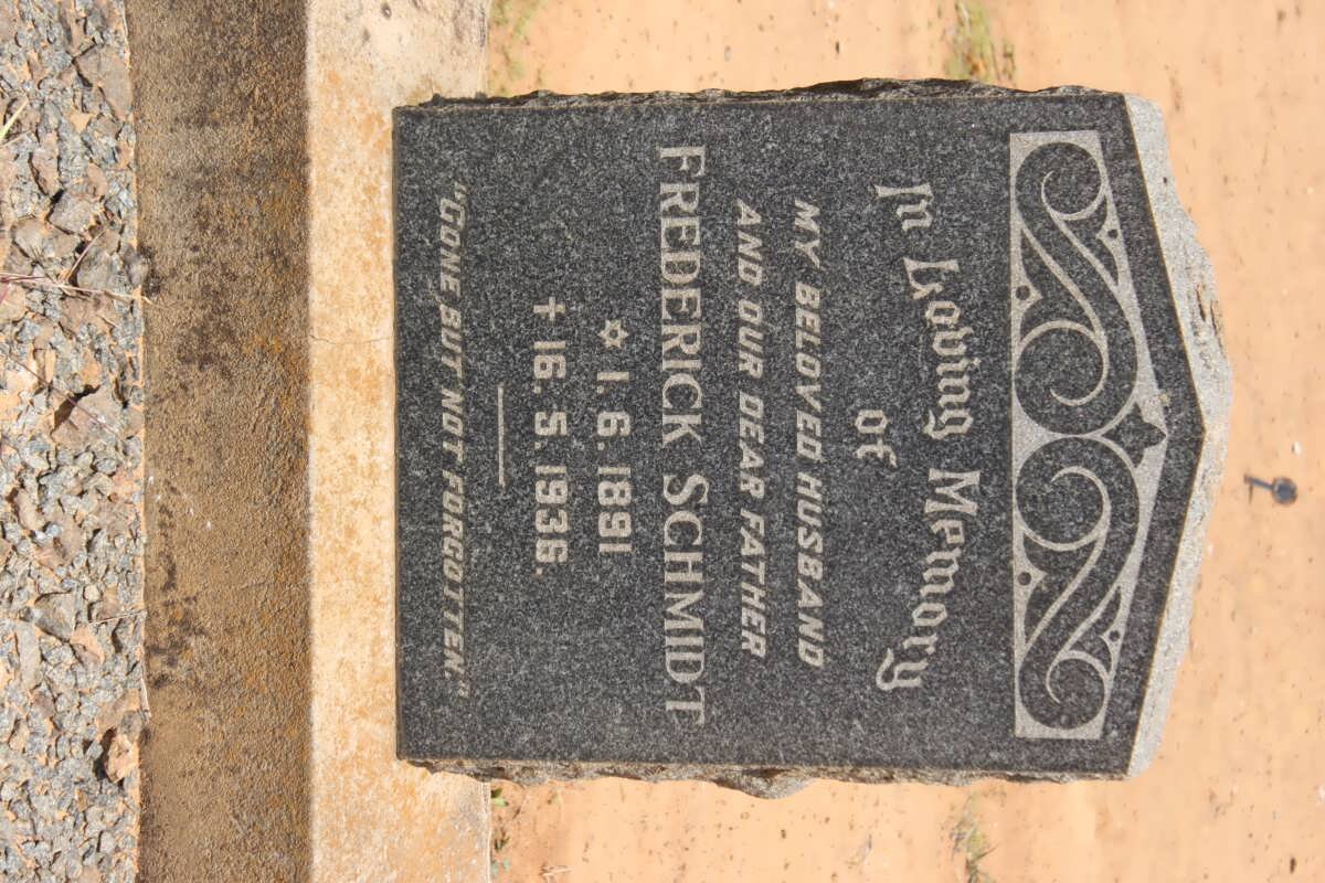 SCHMIDT Frederick 1891-1936