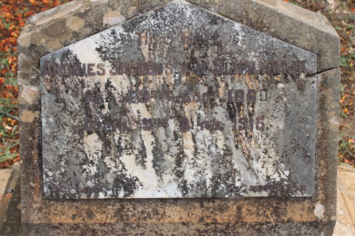 SCHALKWYK Andries Jacobus, van 1860-1915