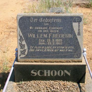 SCHOON Willem Frederik 1889-1980