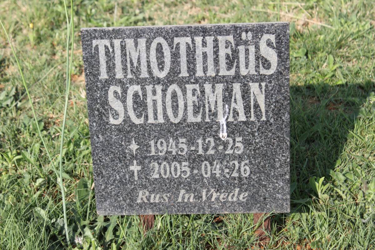 SCHOEMAN Timotheus 1945-2005