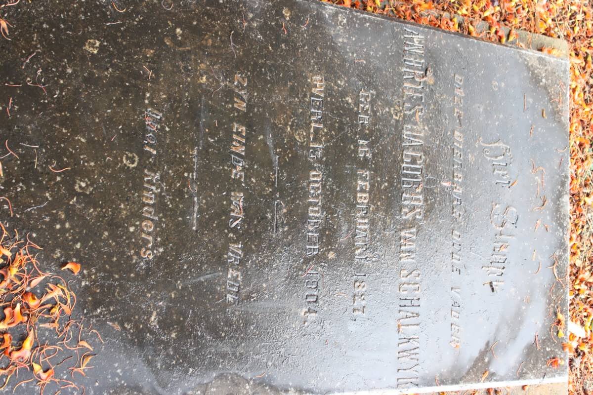 SCHALKWYK Andries Jacobus, van 1827-1904