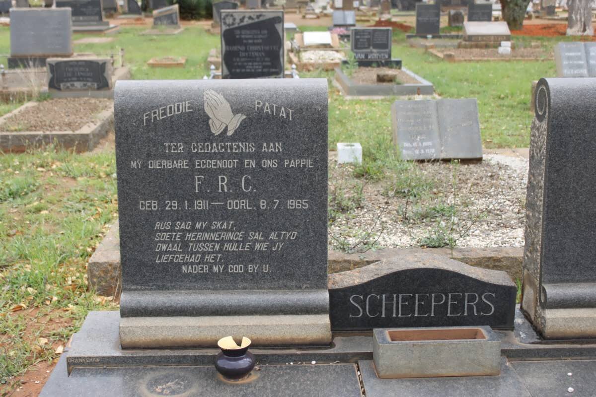 SCHEEPERS F.R.C. 1911-1965
