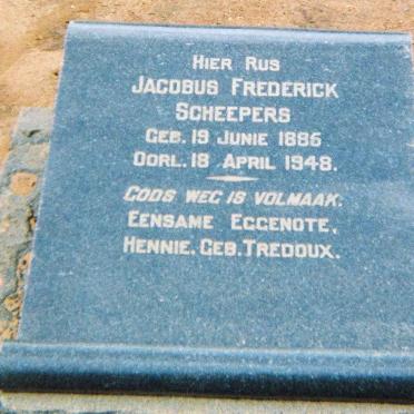 SCHEEPERS Jacobus Frederick 1886-1948