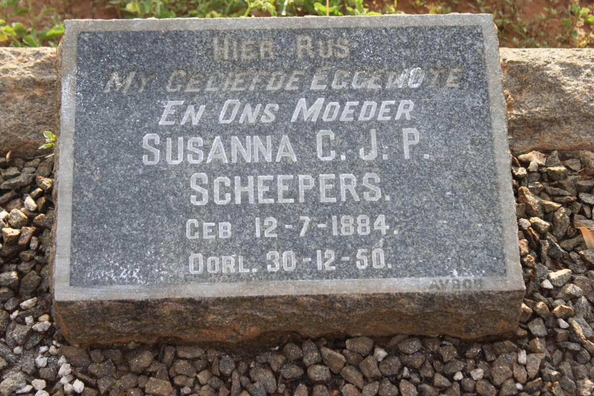 SCHEEPERS Susanna C.J.P. 1884-1950