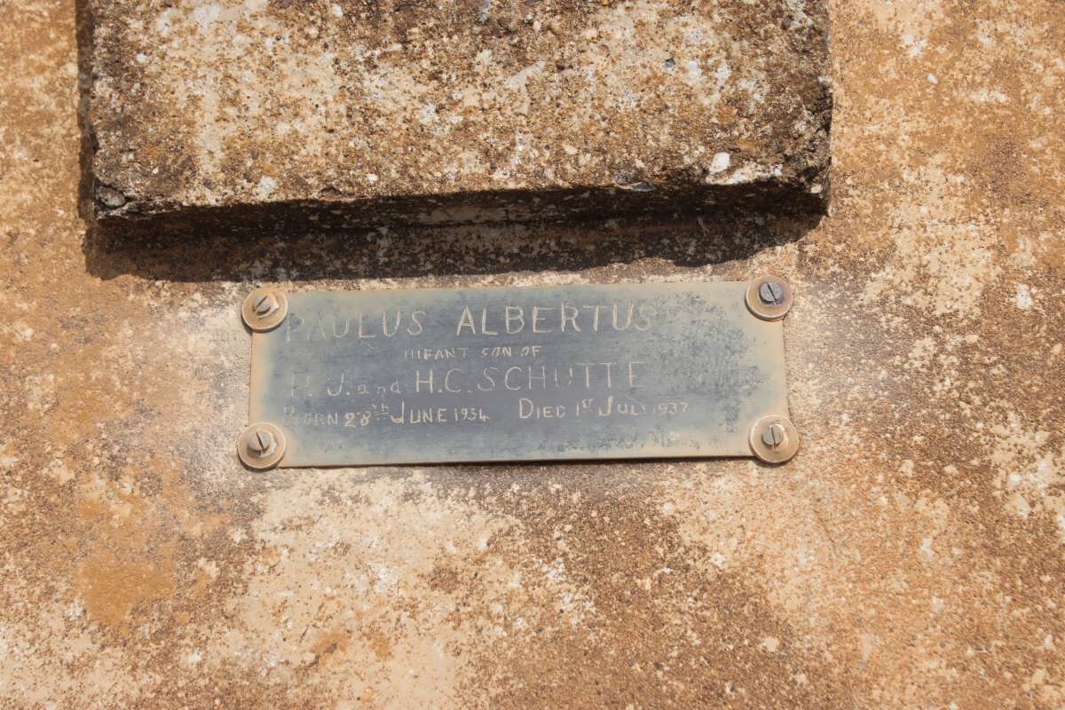 SCHUTTE Paulus Albertus 1934-1937