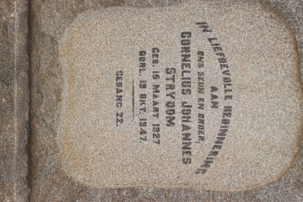 STRYDOM Cornelius Johannes 1927-1947