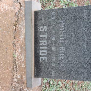 STRIDE George Willie 1914-1991 &amp; Phyllis Rudena 1911-1989