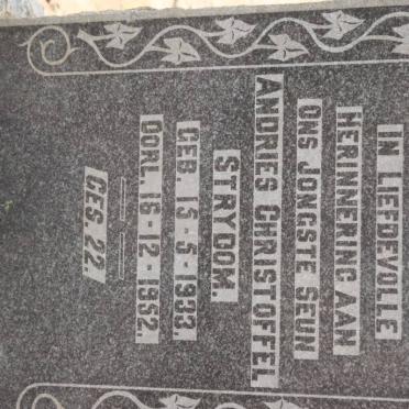 STRYDOM Andries Christoffel 1933-1952