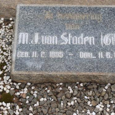 STADEN M.J., van nee GIBB 1895-1962