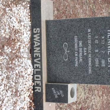 SWANEVELDER Hennie J.P. 1919-1985