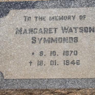 SYMMONDS Margaret Watson 1870-1946