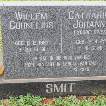 SMIT Willem Cornelius 1927-1991 &amp; Catharina Johanna SPIES 1929-1996