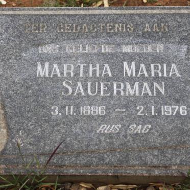 SAUERMAN Martha Maria 1886-1976