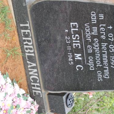 TERBLANCHE Burger P. 1943-1997 &amp; Elsie M.C 1945-