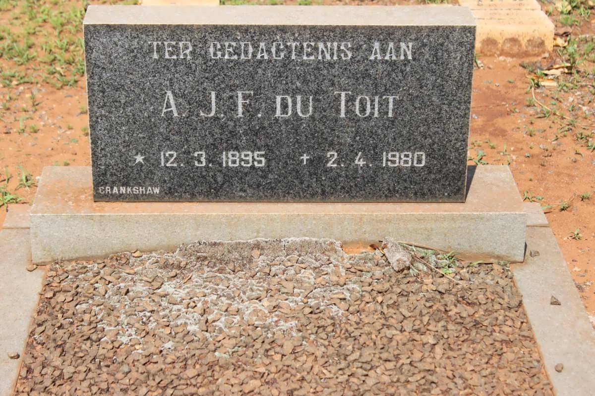 TOIT A.J.F., du 1895-1980