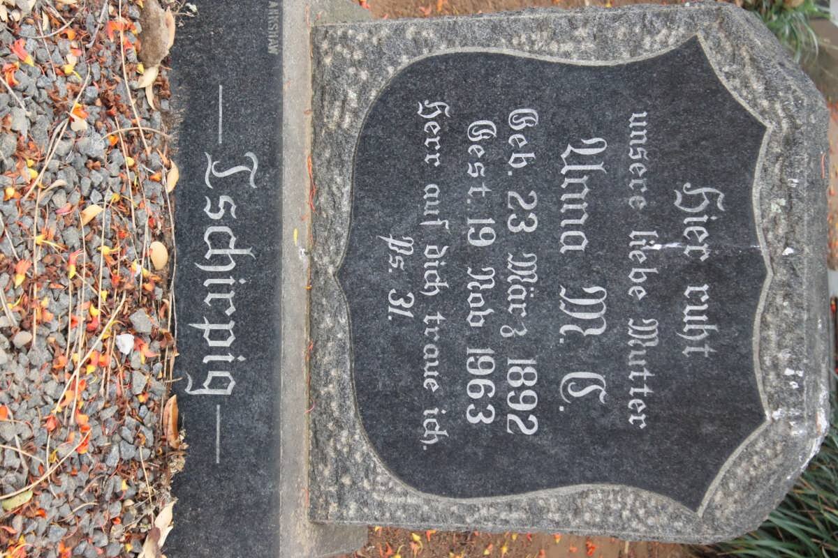 TSCHIRPIG Unna M.I. 1892-1963