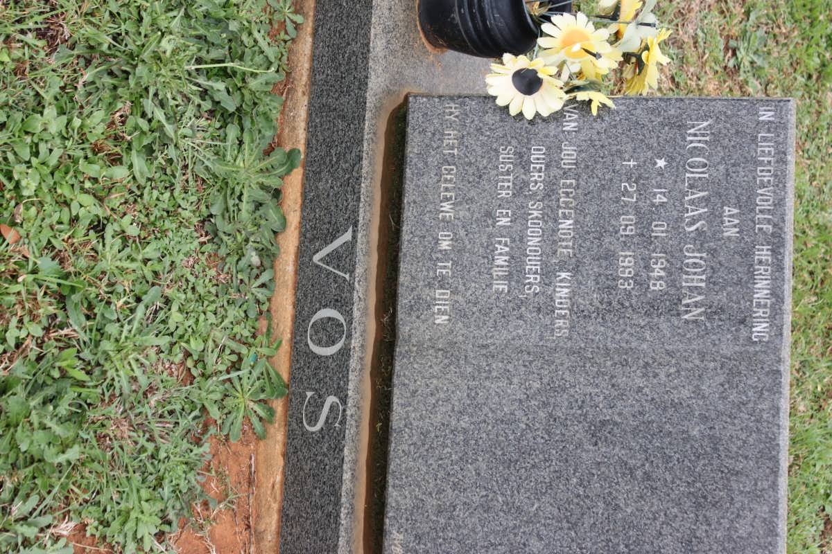 VOS Nicolaas Johan 1948-1993