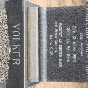 VOLKER Maria Dorothea Paula nee NIEBUHR 1906-1964