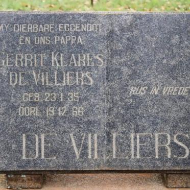 VILLIERS Gerrit Klares, de 1935-1966