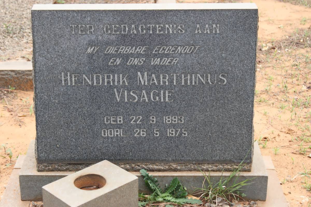 VISAGIE Hendrik Marthinus 1893-1975