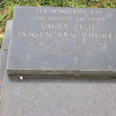 VUUREN Lizie, Jansen van 1918-2002