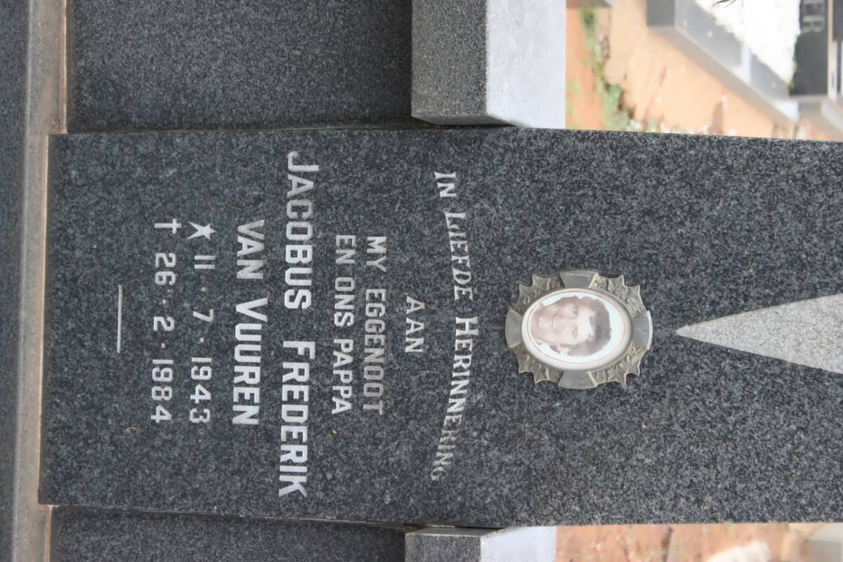 VUUREN Jacobus Frederik, van 1943-1984