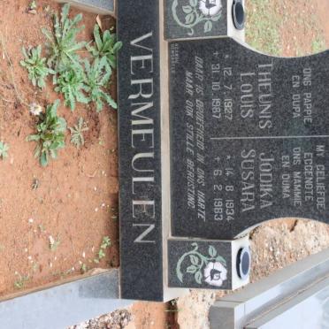 VERMEULEN Theunis Louis 1927-1987 &amp; Jodika Susara 1934-1983