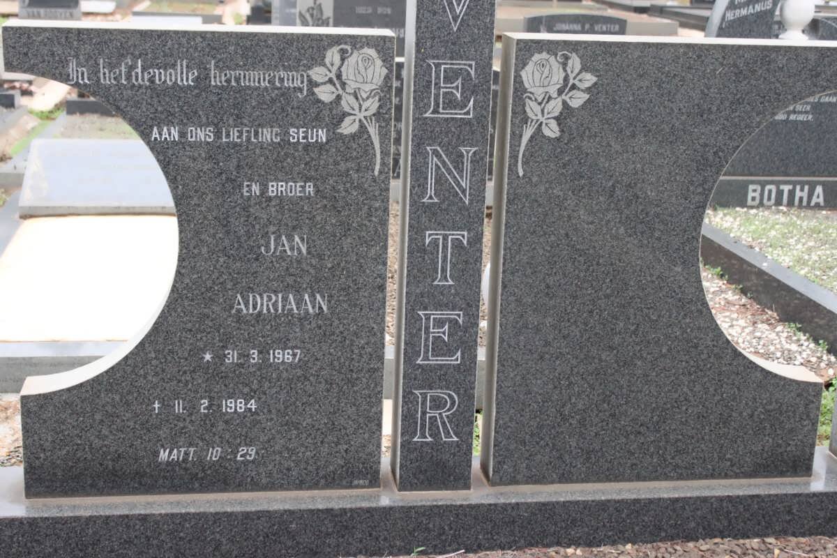 VENTER Jan Adriaan 1967-1984