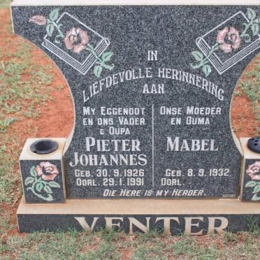 VENTER Pieter Johannes 1926-1991 &amp; Mabel 1932-