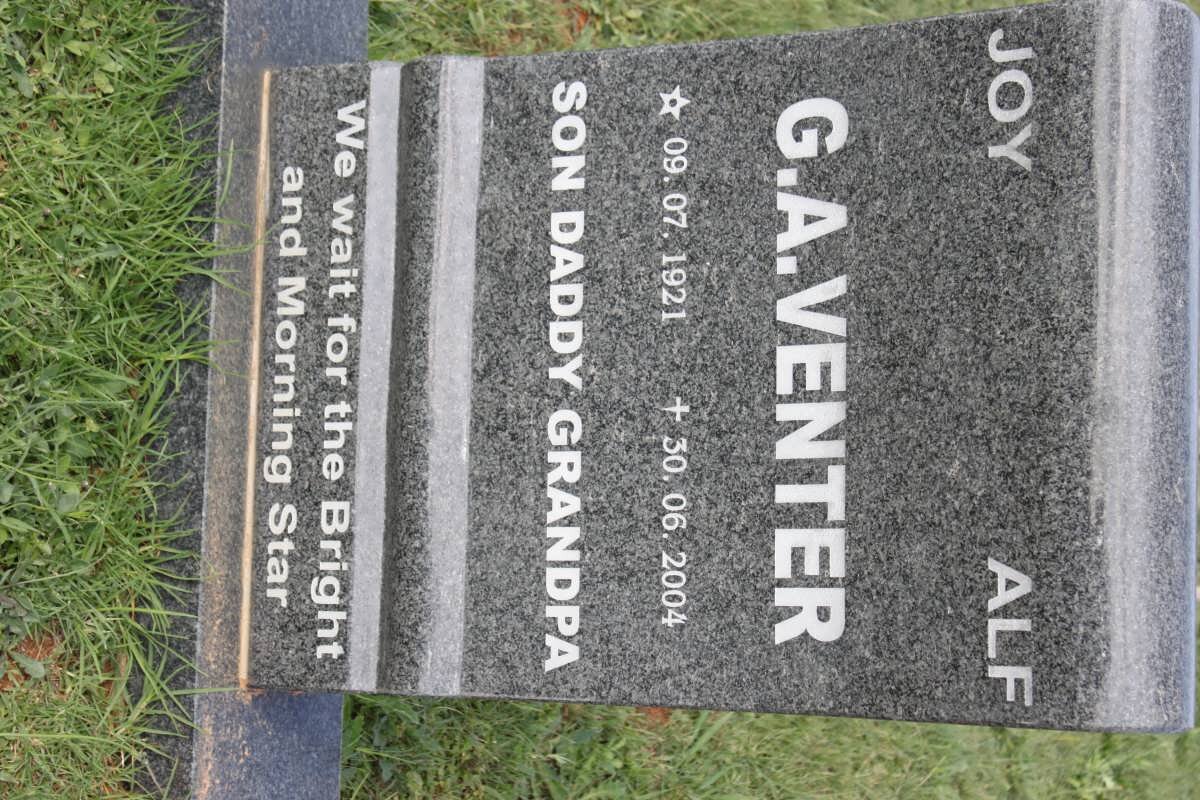 VENTER G.A. 1921-2004