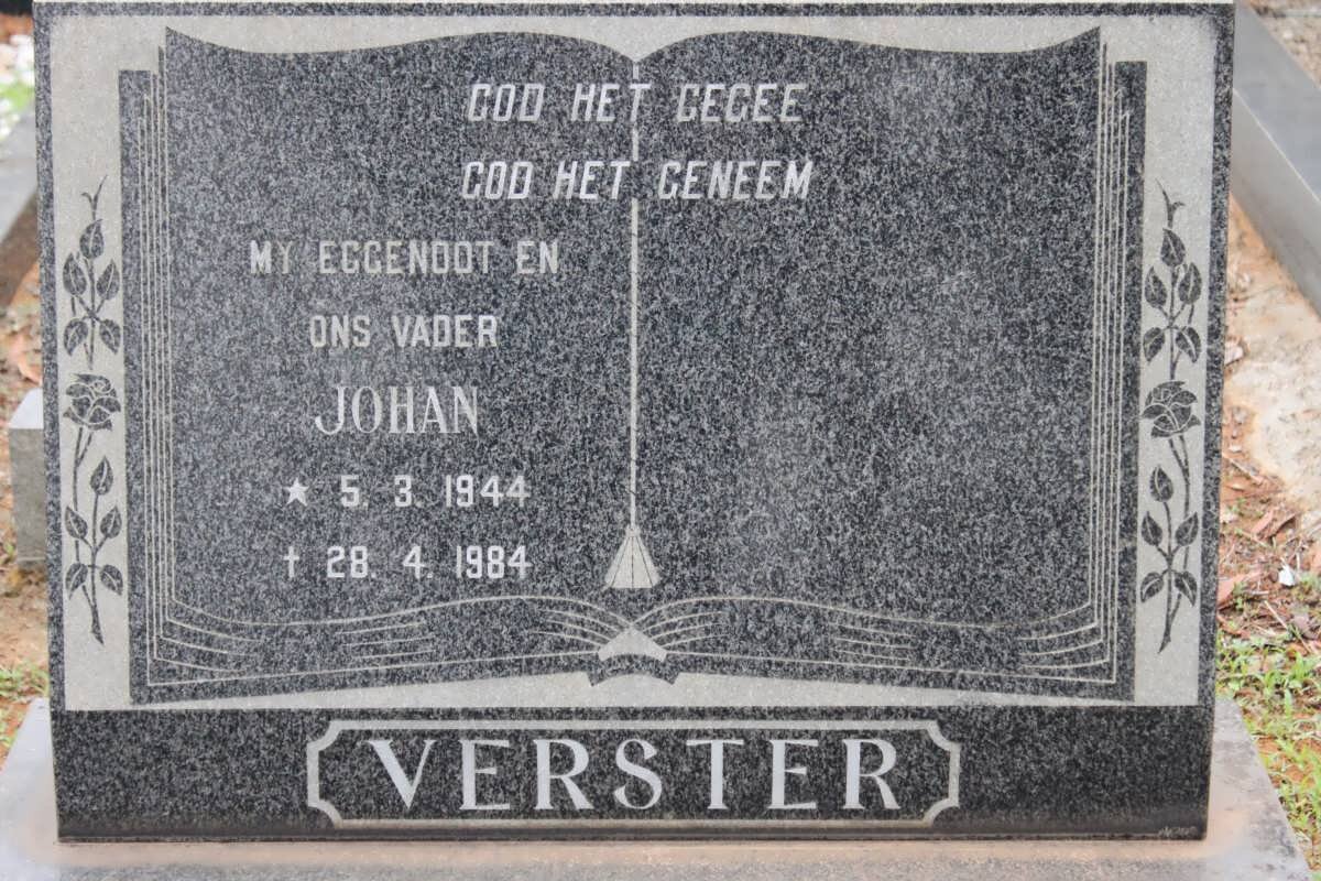VERSTER Johan 1944-1984