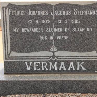 VERMAAK Petrus Johannes Jacobus Stephanus 1929-1985