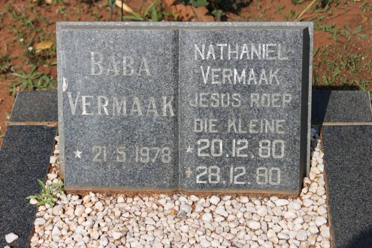 VERMAAK Baba 1978-1978 :: VERMAAK Nathaniel 1980-1980