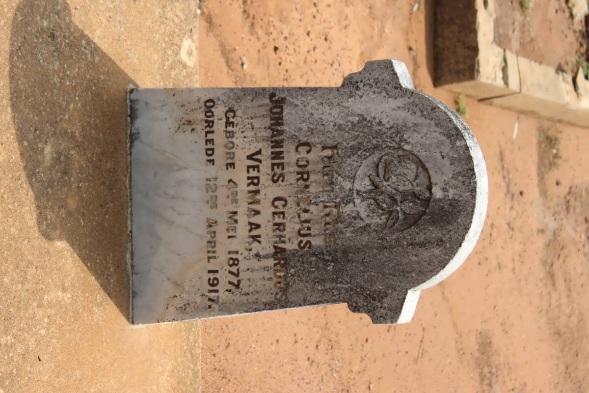 VERMAAK Cornelius Johannes Gerhardus 1877-1917