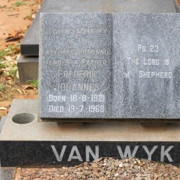 WYK Frederik Johannes, van 1921-1968