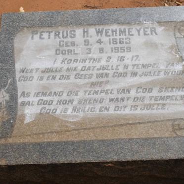 WEHMEYER Petrus H. 1863-1959