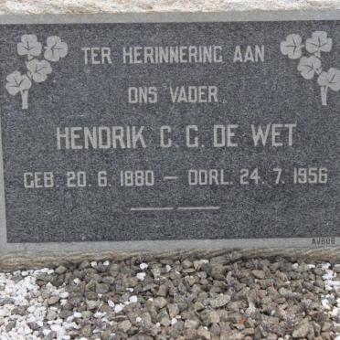 WET Hendrik C.G., de 1880-1956