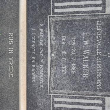 WALKER E.W. 1885-1963