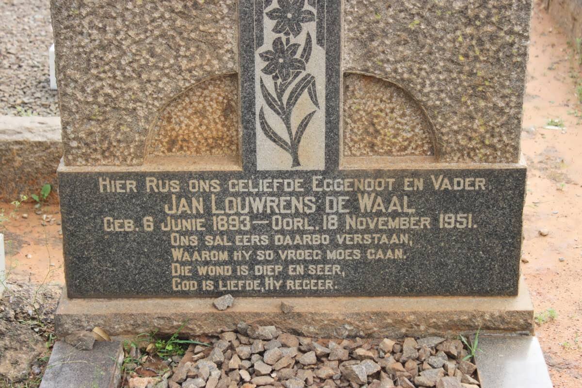 WAAL Jan Louwrens, de 1893-1951