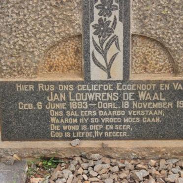 WAAL Jan Louwrens, de 1893-1951