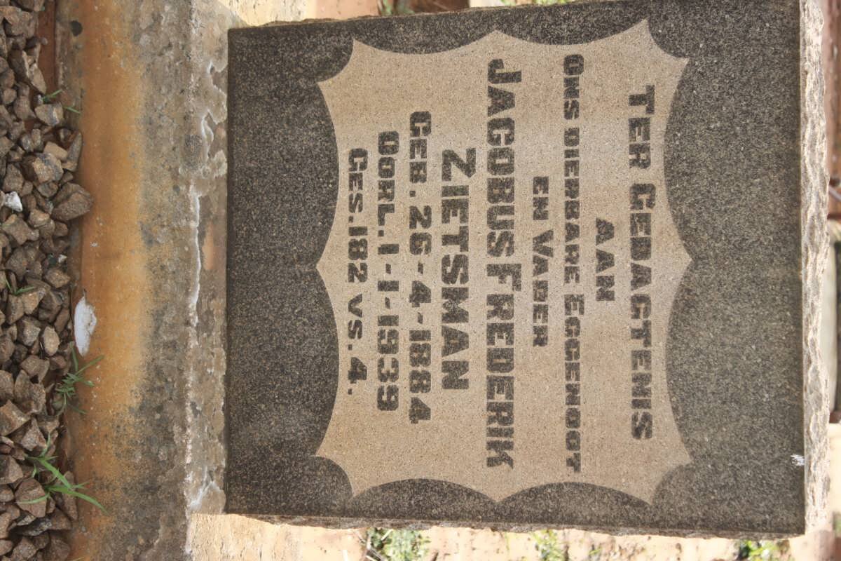 ZIETSMAN Jacobus Frederik 1884-1939