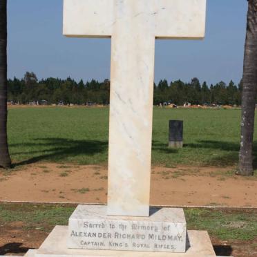 In Memory of the men who were killed in action 17 Sep 1901 at Blood River Poort