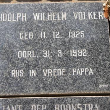 VOLKER Rudolph Wilhelm 1925-1992 &amp; Elma RABE 1943-