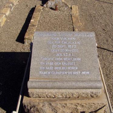 SCHUTZE Anna Marie Louise nee VOLKER 1873-1955